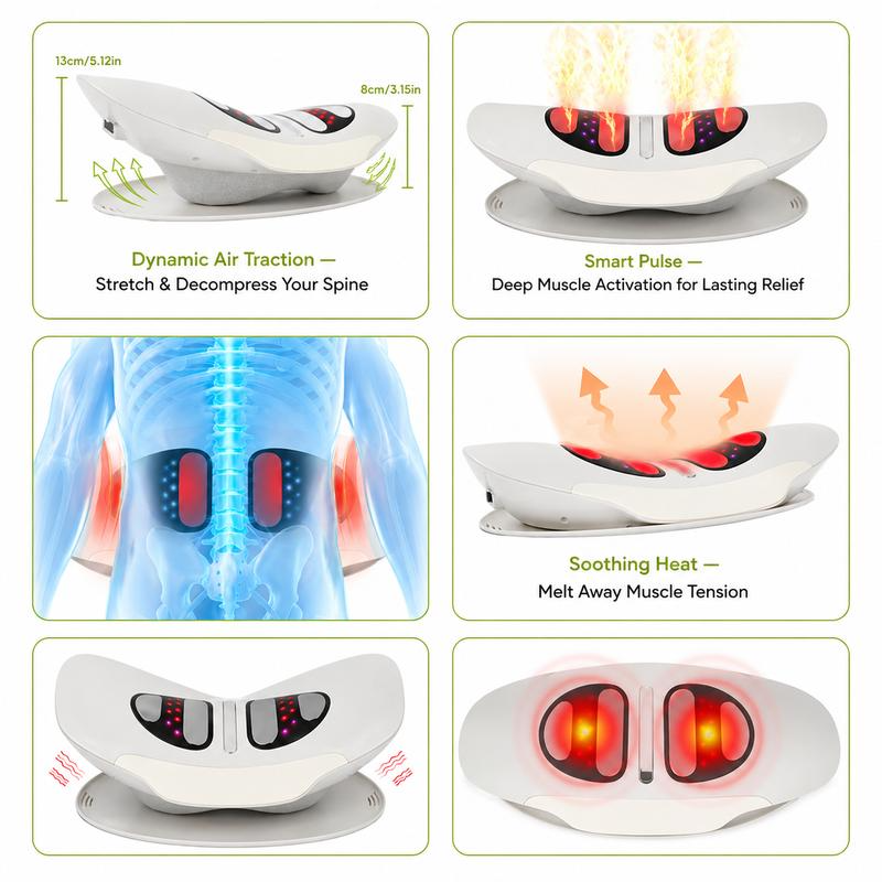 Beneva Spinal Decompression Massager with Heat, Vibration, Electrotherapy