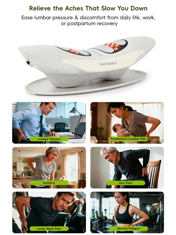 Beneva Spinal Decompression Massager with Heat, Vibration, Electrotherapy